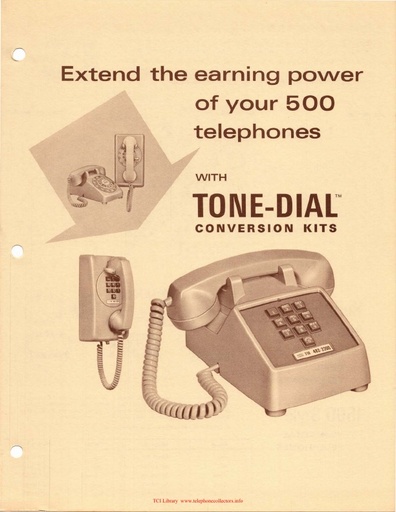 SC T-6041 67ca - 500 Tone-Dial Conversion Kits